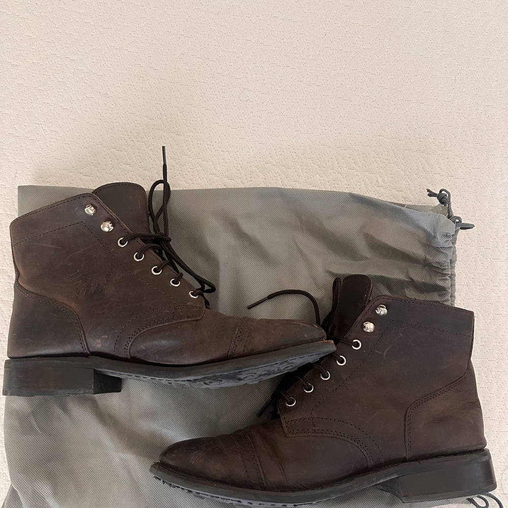 Thursday Boot Company Brown Combat Moto Boots